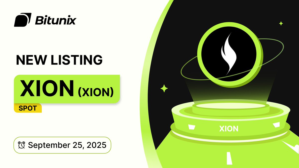 فعال شدن توکن XION برای معاملات اسپات در بیت یونیکس در ۲۷ سپتامبر ۲۰۲۵