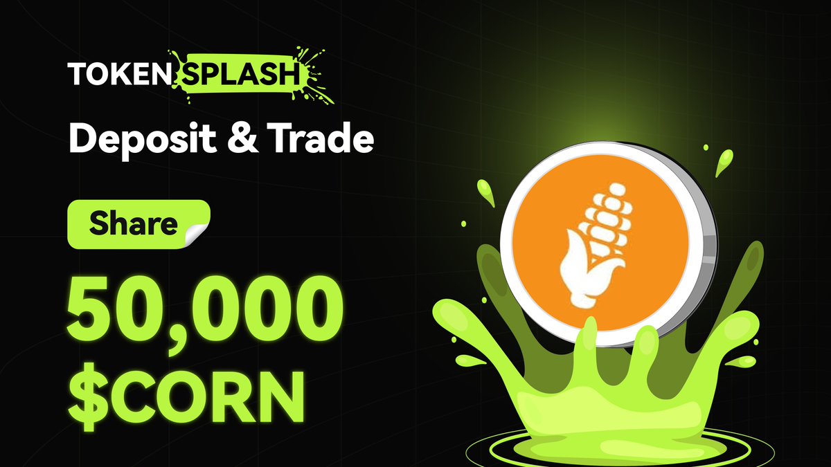 رویداد توکن اسپلاش با ۵۰٬۰۰۰ CORN در صرافی بیت یونیکس
