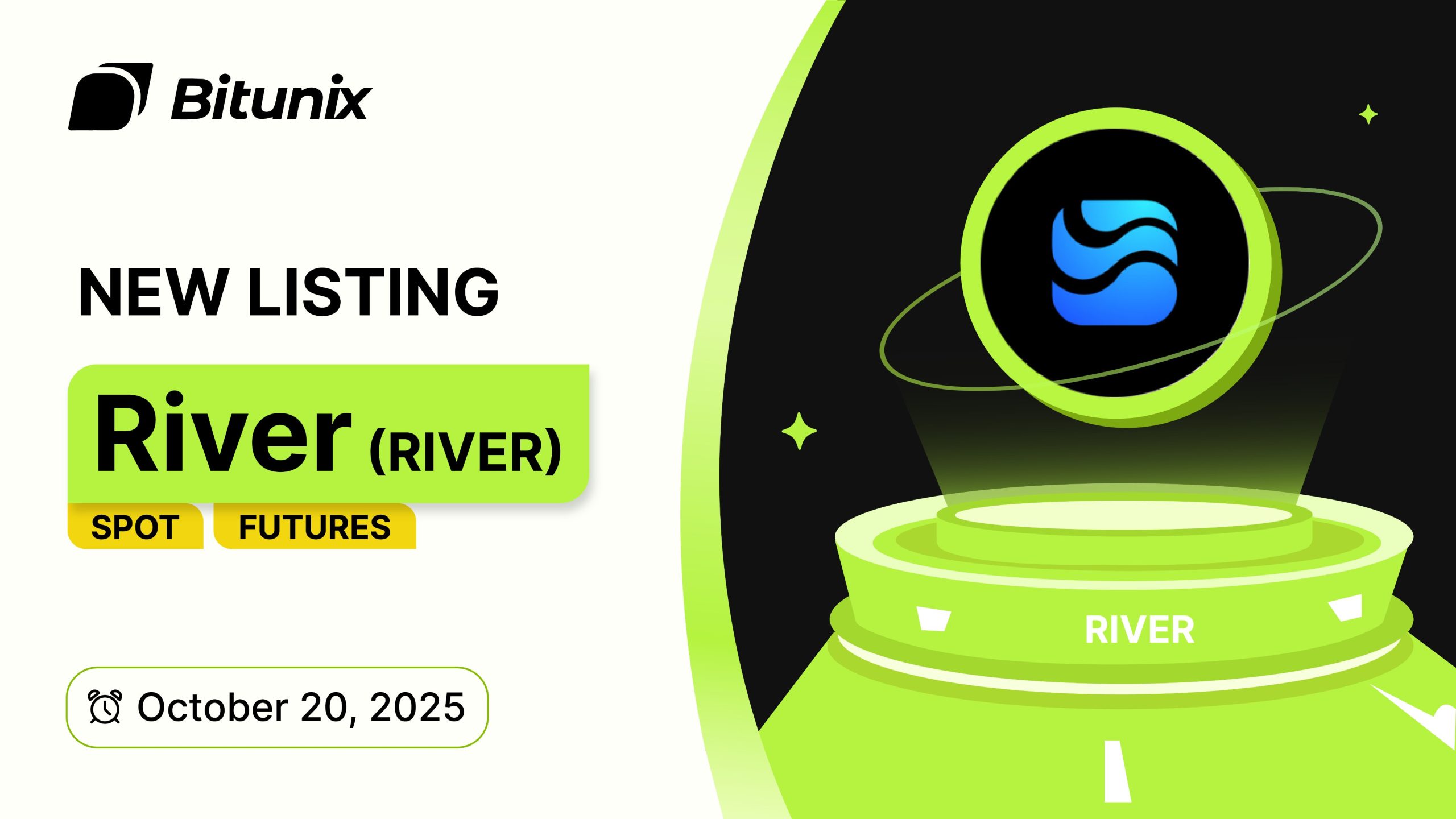آغاز معاملات توکن RIVER در صرافی بیت یونیکس در ۲۸ مهر ۱۴۰۴