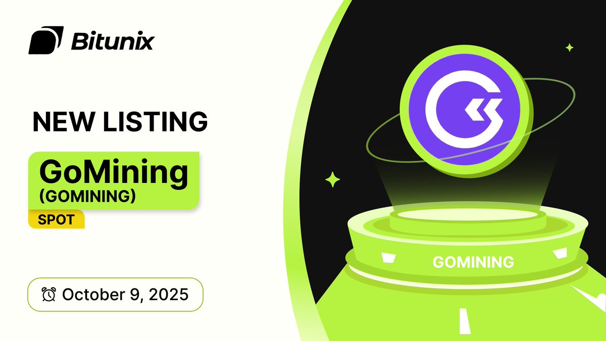 شروع معاملات توکن GOMINING در تاریخ ۱۰ اکتبر ۲۰۲۵ در صرافی بیت یونیکس