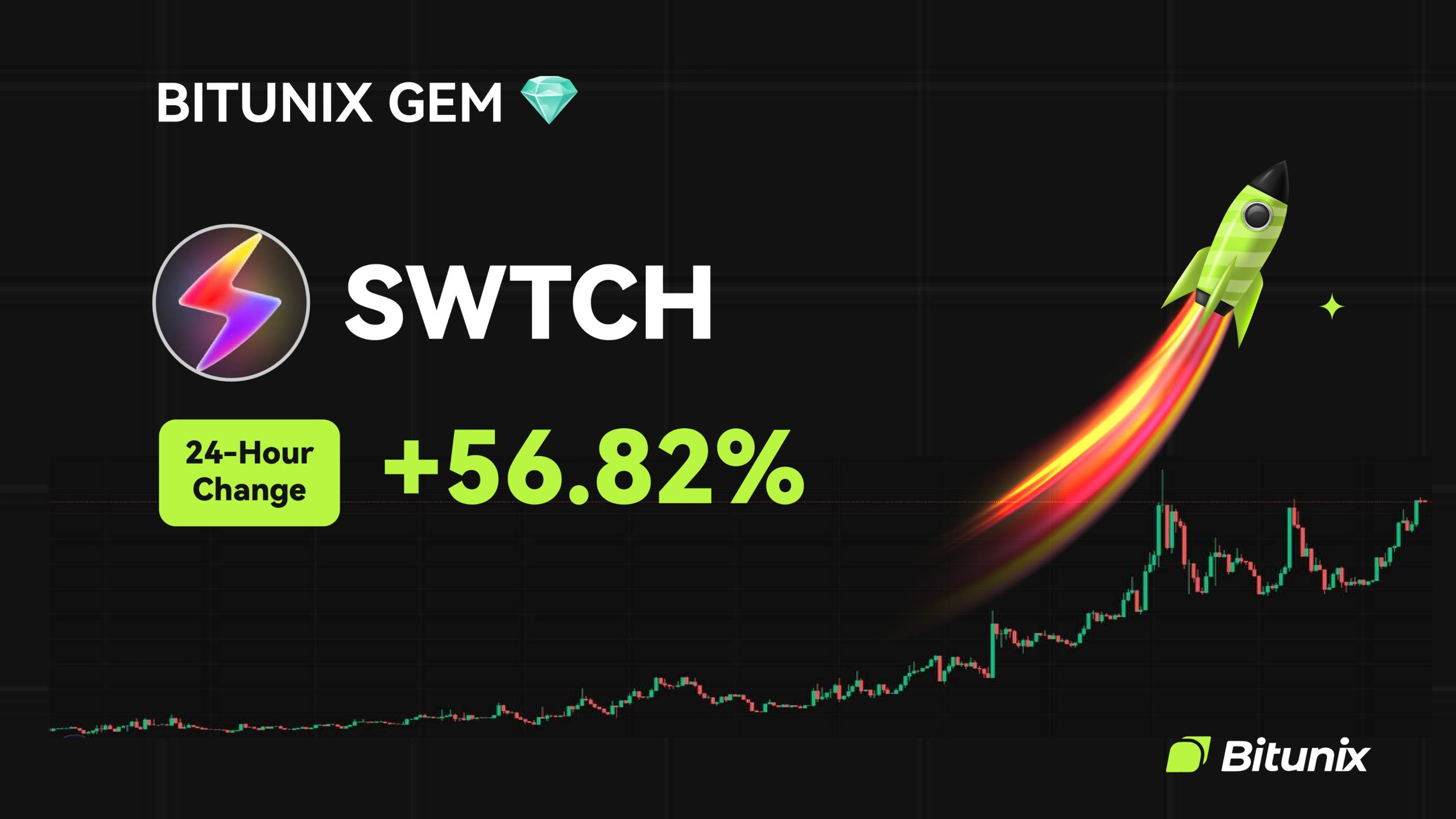نوسان قیمت توکن SWTCH در صرافی بیت یونیکس در آبان ۱۴۰۴