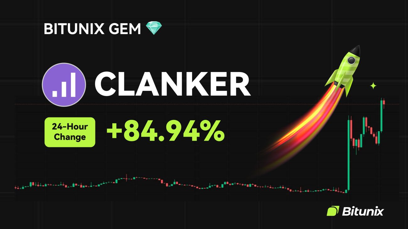 رشد ۸۴.۹۴ درصدی توکن CLANKER در صرافی بیت یونیکس