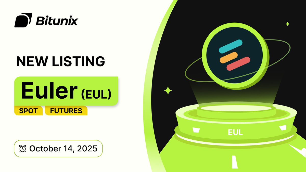 آغاز معاملات توکن EUL در صرافی بیت یونیکس در ۱۴ اکتبر ۲۰۲۵