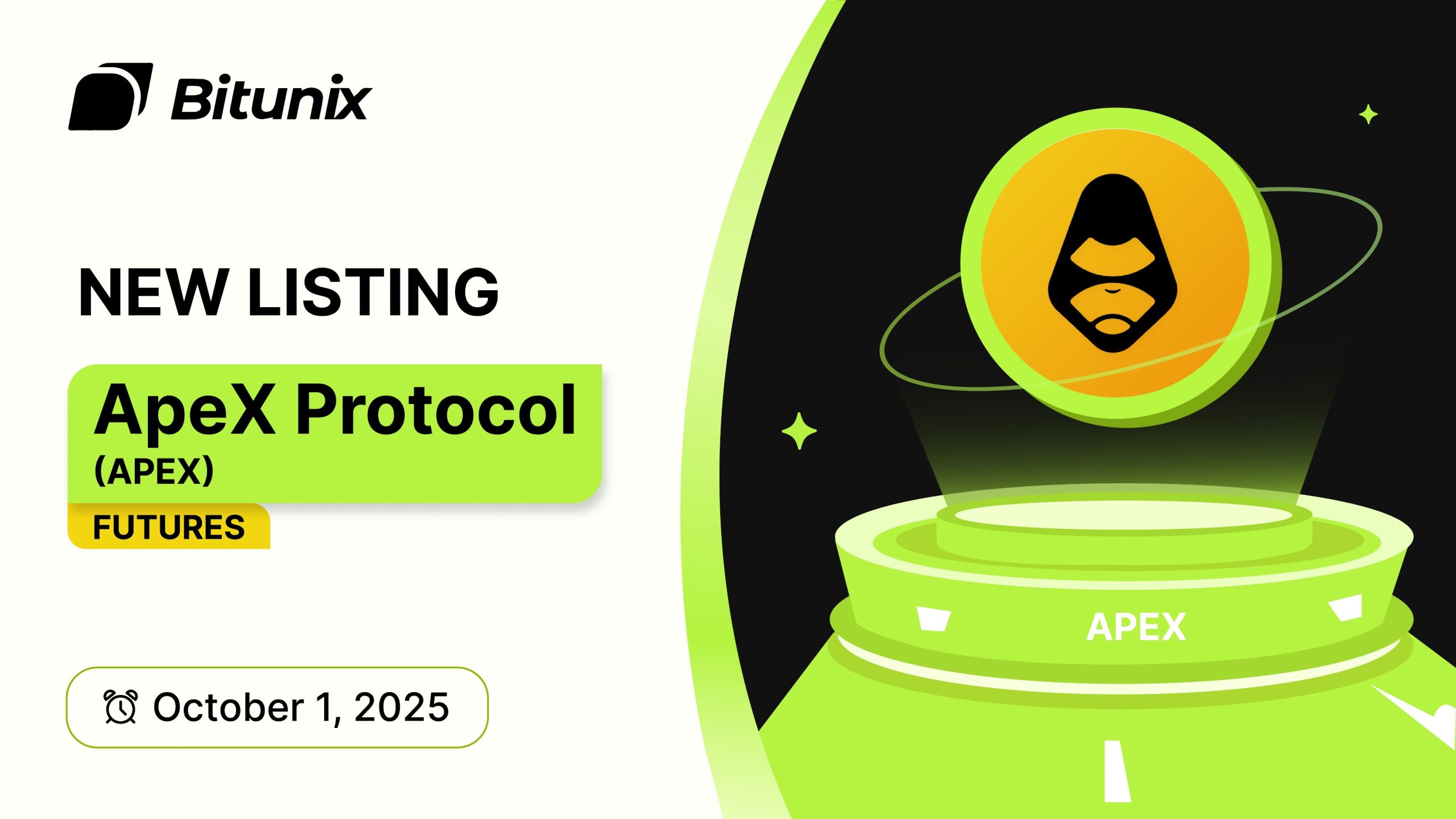 آغاز معاملات فیوچرز توکن APEX در بیت یونیکس در تاریخ ۲ اکتبر ۲۰۲۵