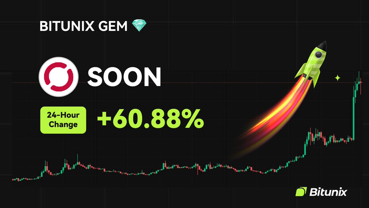 افزایش ارزش توکن SOON در صرافی بیت یونیکس به میزان ۶۰.۸۸ درصد