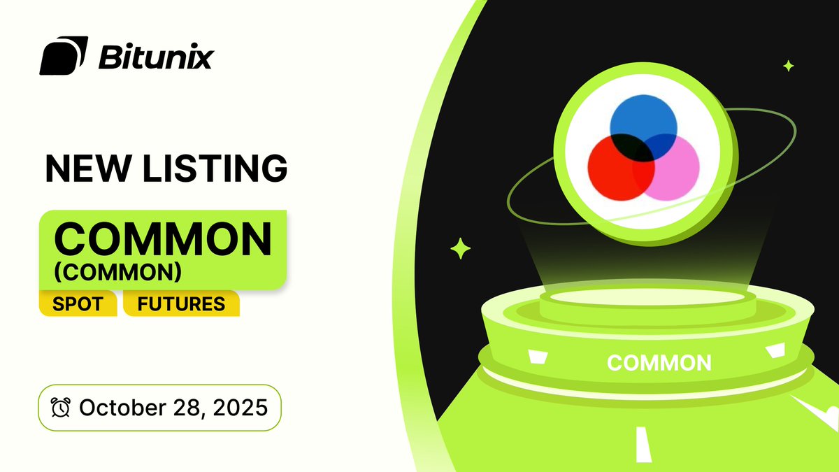 آغاز معاملات توکن COMMON در صرافی بیت یونیکس در اکتبر ۲۰۲۵