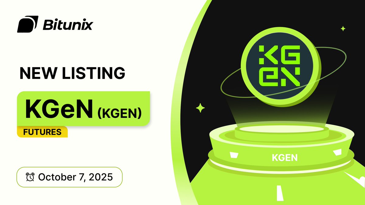 آغاز معاملات فیوچرز توکن KGEN در صرافی بیت یونیکس در اکتبر ۲۰۲۵