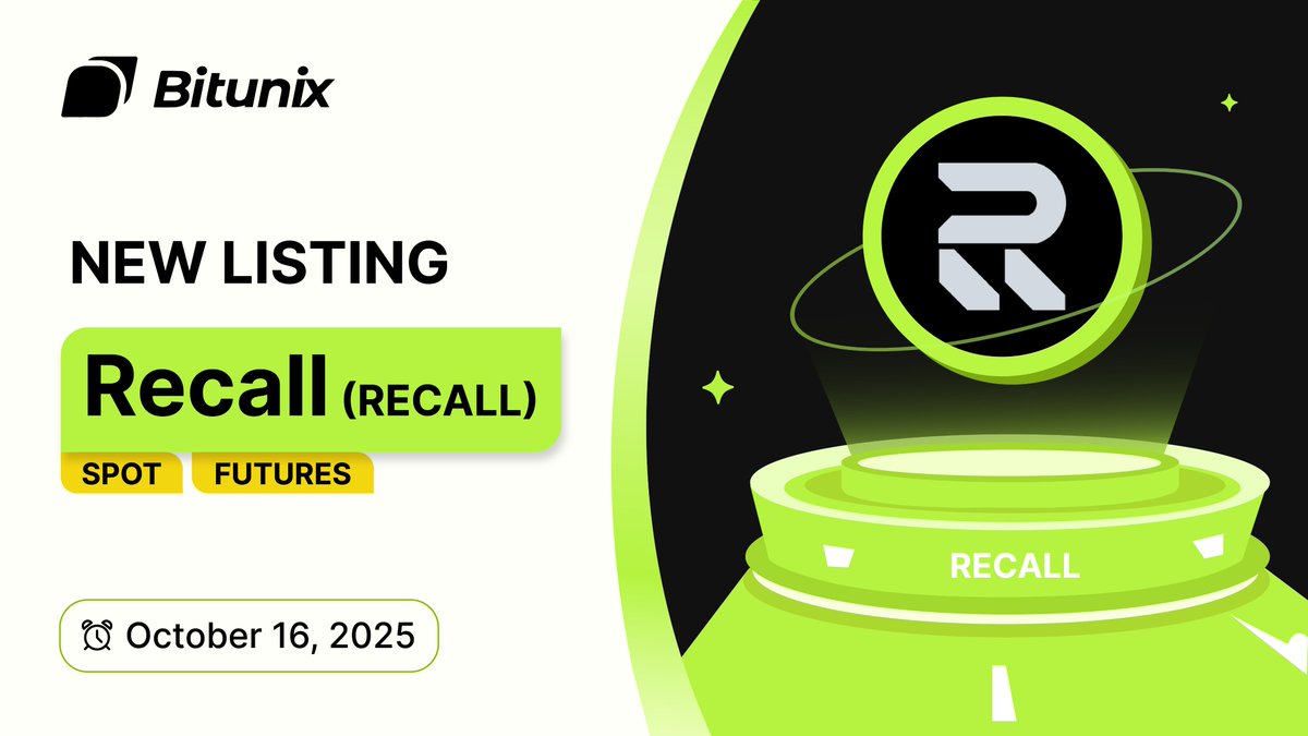 آغاز معاملات توکن RECALL در صرافی بیت یونیکس در اکتبر ۲۰۲۵
